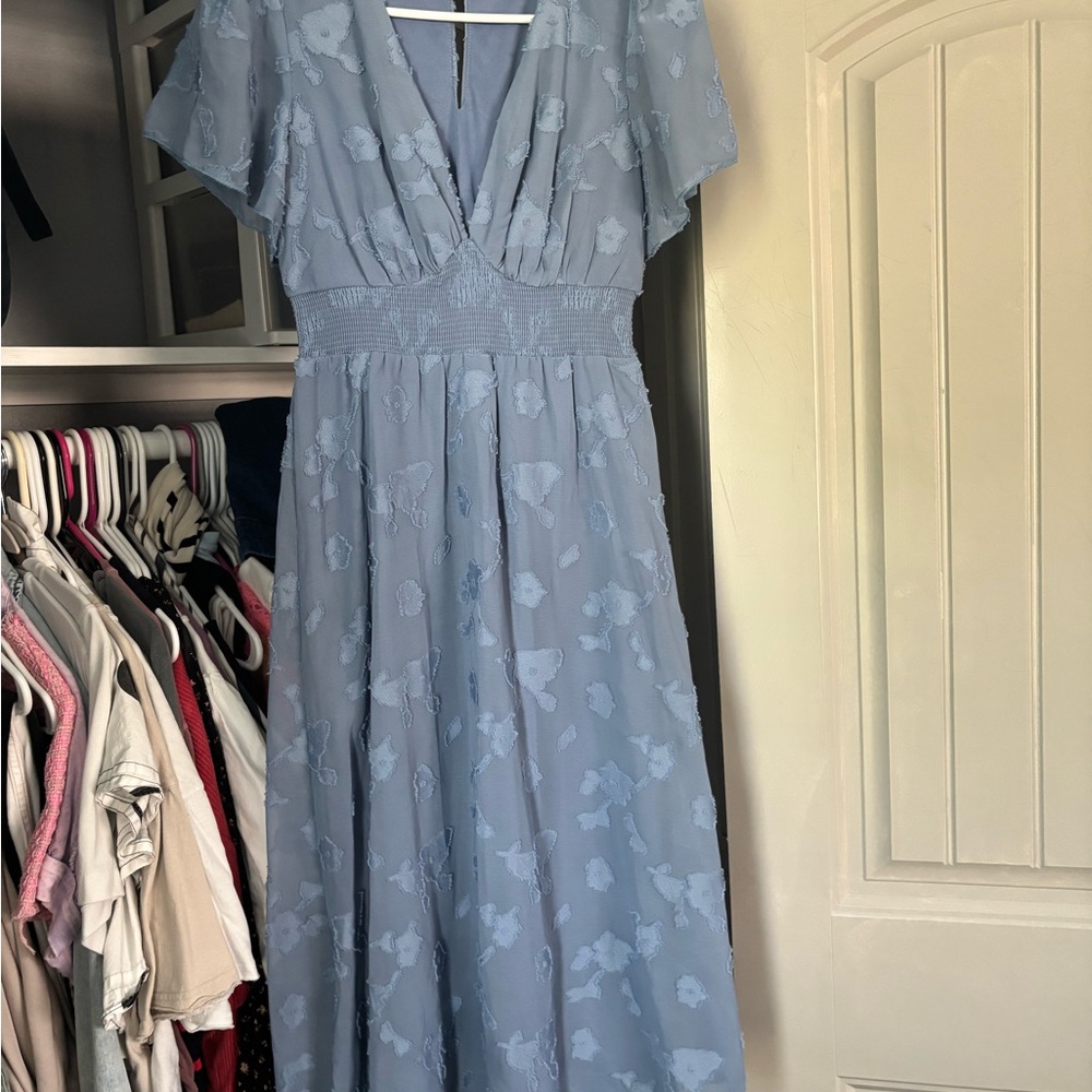 Baltic Born Blue Flutter Sleeve Sundress
